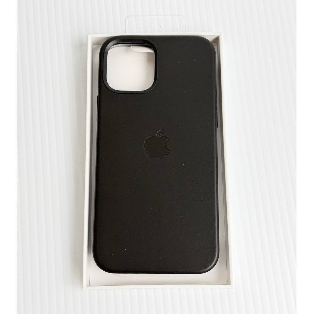 Apple iPhone 12 12 Pro Leather Case Black MagSafe  Genuine Leather